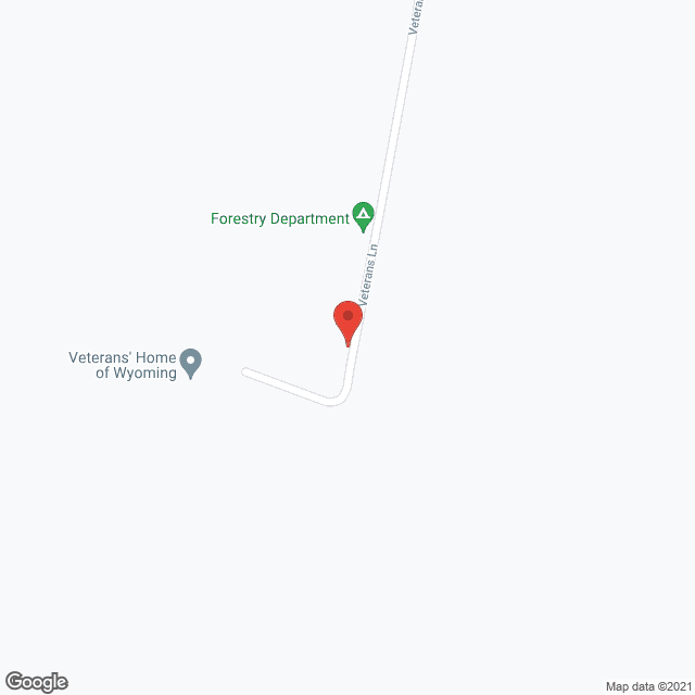 Map of the neighborhood around Veterans' Home of Wyoming