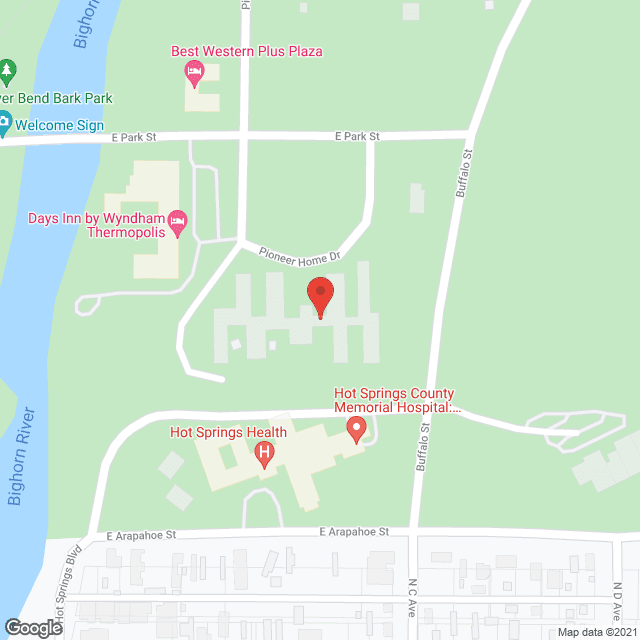 Map of the neighborhood around Wyoming Pioneer Home