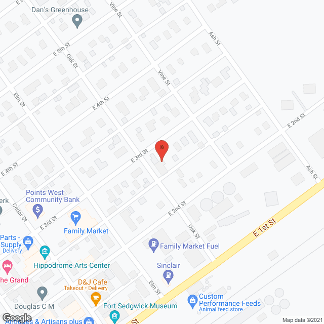 Map of the neighborhood around Oak Street Home