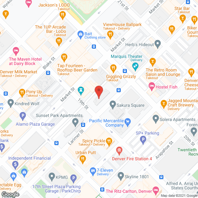 Map of the neighborhood around Sunset Towers