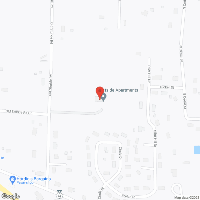 Map of the neighborhood around Westside Apartments