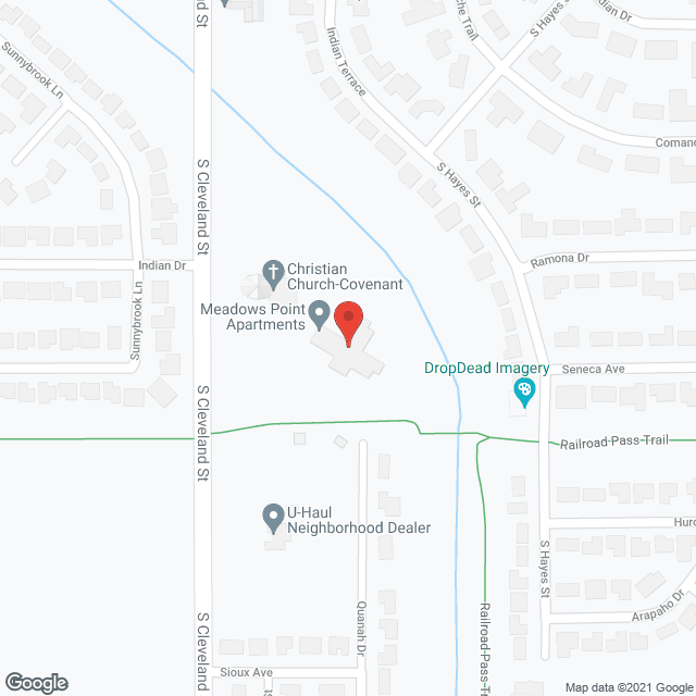 Map of the neighborhood around Meadows Point Apartments
