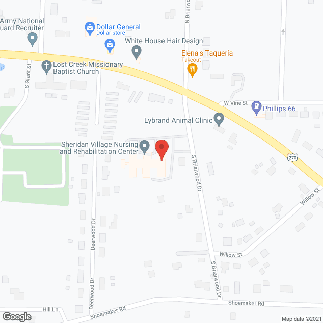 Sheridan Nursing & Rehab in google map