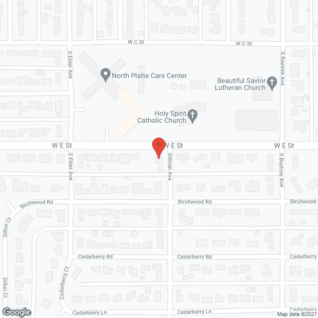Map of the neighborhood around North Platte Care Ctr