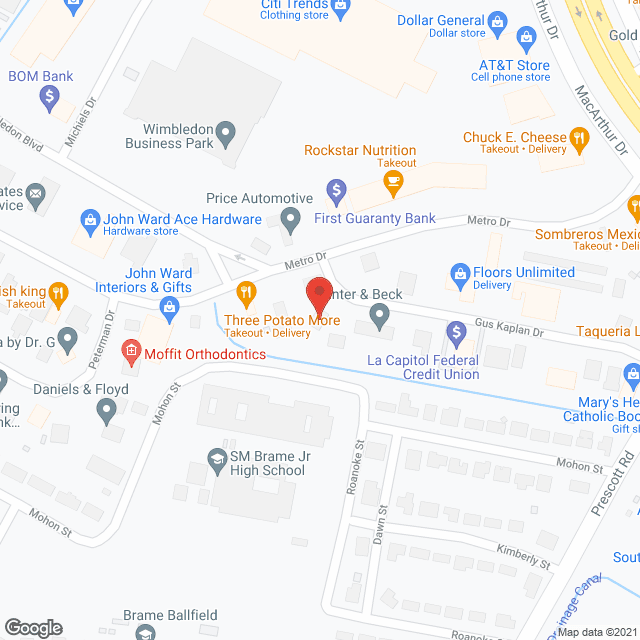 Map of the neighborhood around Elder Options