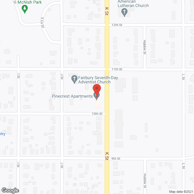 Map of the neighborhood around Pinecrest Apartments