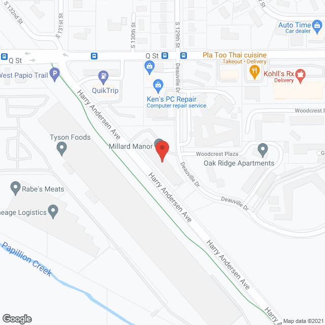 Map of the neighborhood around Good Samaritan Society-Millard Manor