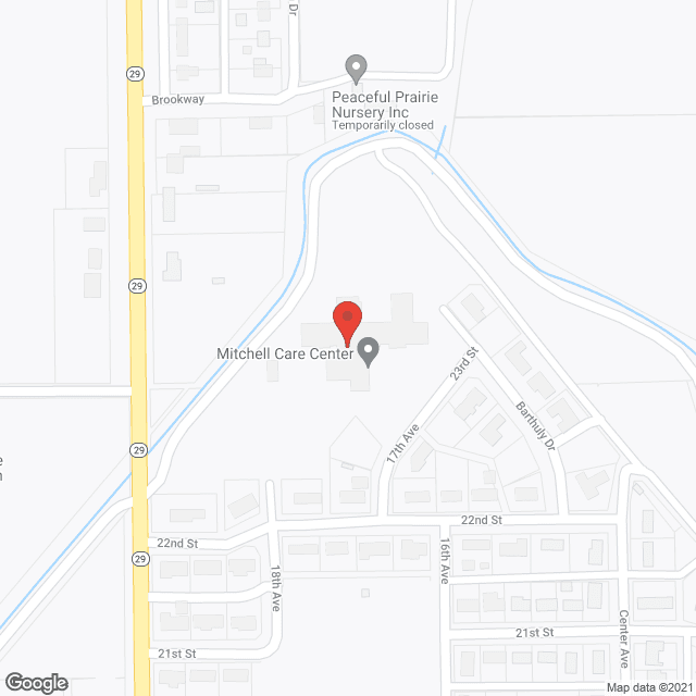Map of the neighborhood around Mitchell Care Ctr