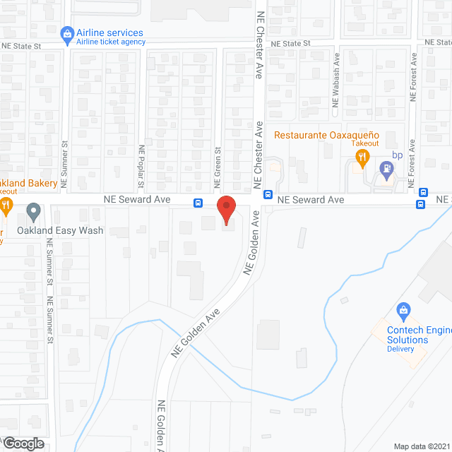 Map of the neighborhood around La Colonia