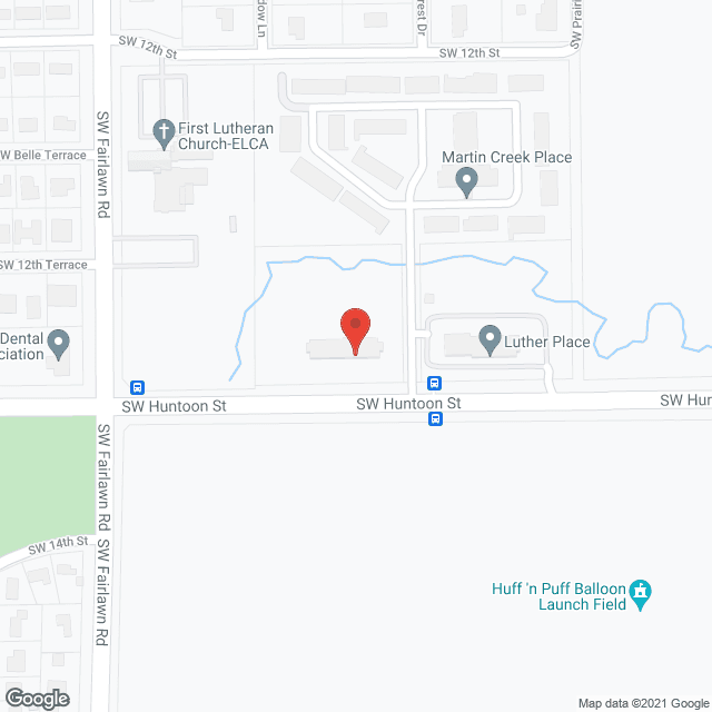 Map of the neighborhood around Luther Place Apartments
