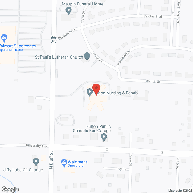 Map of the neighborhood around Fulton Community Care
