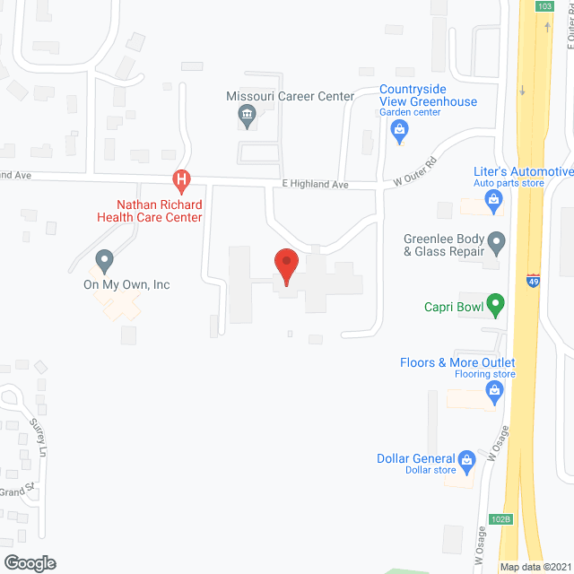 Map of the neighborhood around Morningside Of Nevada