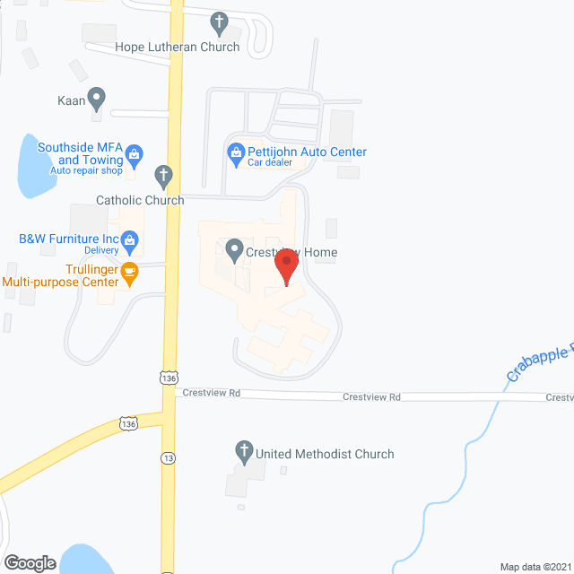 Map of the neighborhood around Countryside East Apartments