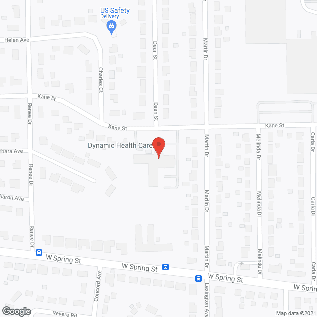 Map of the neighborhood around Tower Hill Healthcare Center