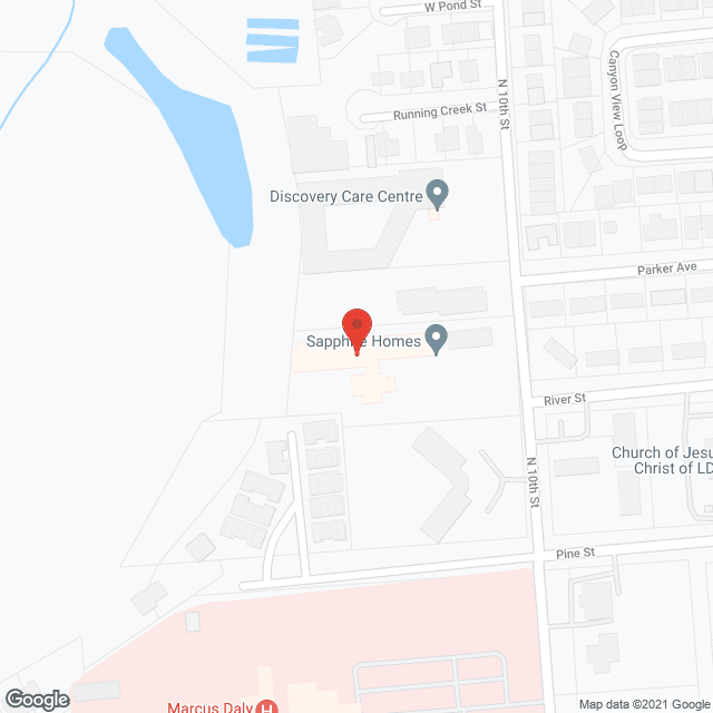 Map of the neighborhood around Sapphire Lutheran Homes Inc