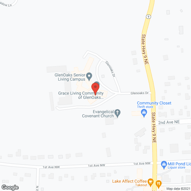 Map of the neighborhood around Glenoaks Personal Care Suites