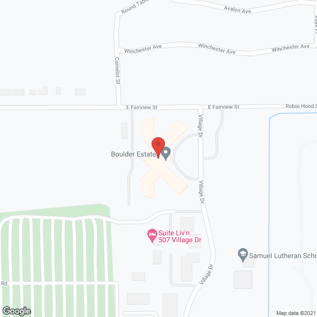 Map of the neighborhood around Boulder Estates