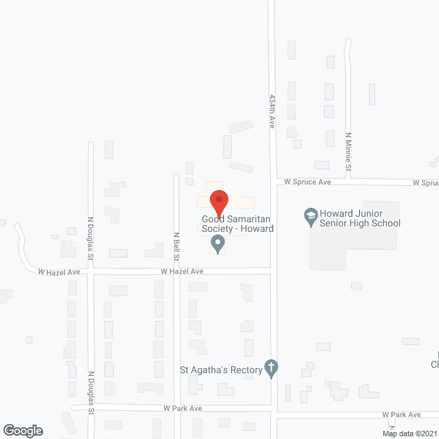 Map of the neighborhood around Good Samaritan Society - Howard ALC