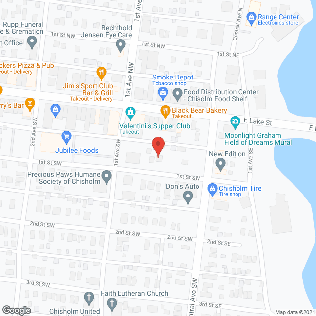 Map of the neighborhood around NHS Central