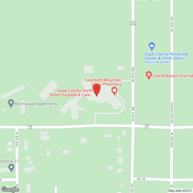 Map of the neighborhood around North Shore Care Ctr
