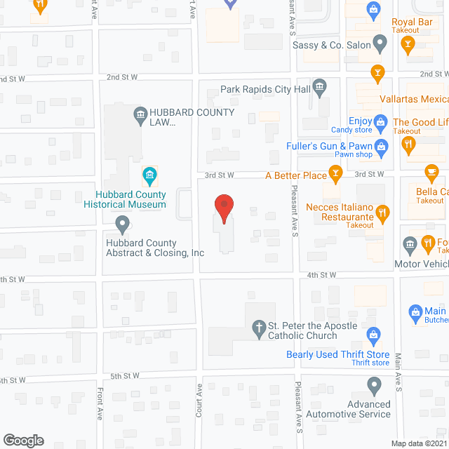 Map of the neighborhood around Woodland Court Apartments