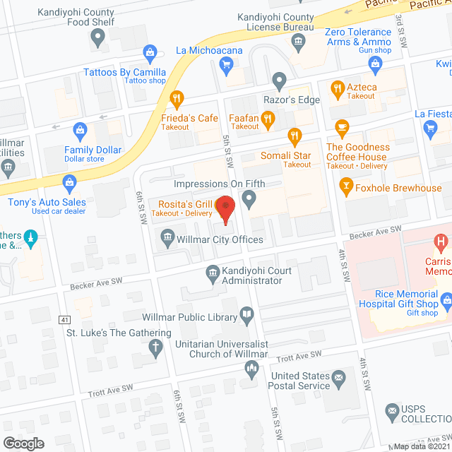 Map of the neighborhood around Divine House Inc