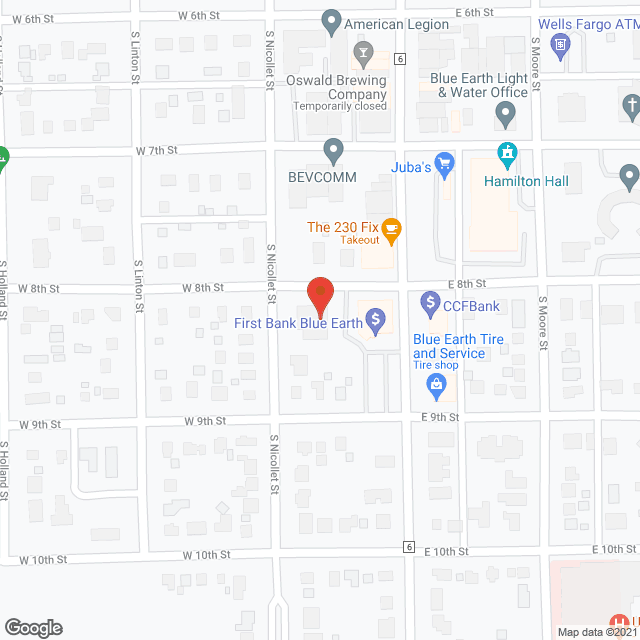 Map of the neighborhood around SisterCare