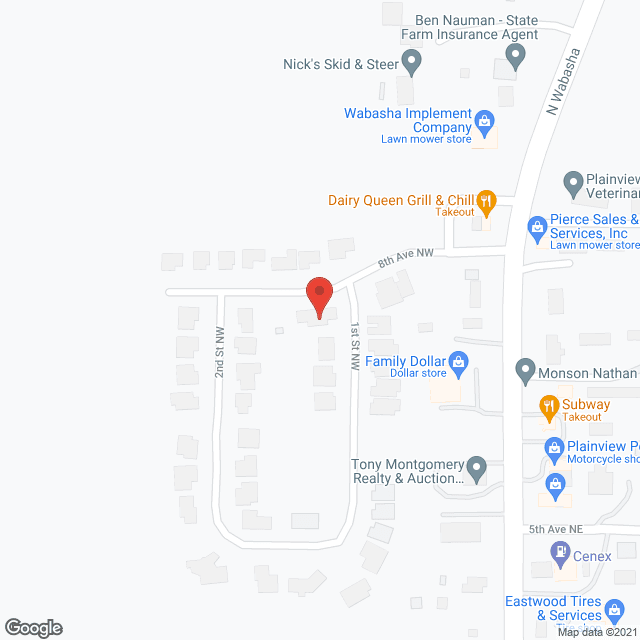 Map of the neighborhood around Luebke's Parkside Elder Care