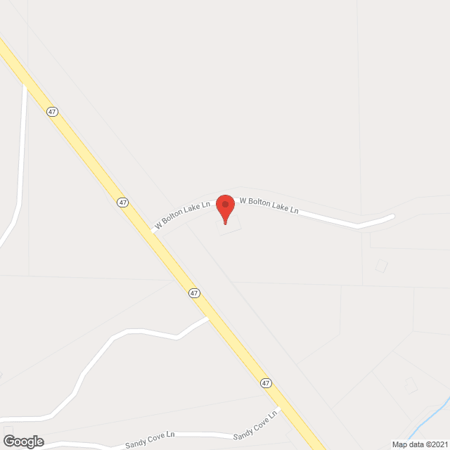 Map of the neighborhood around Lake Shore Assisted Living Bolton Cottage