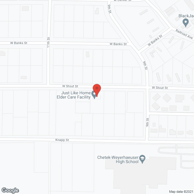 Map of the neighborhood around Just Like Home