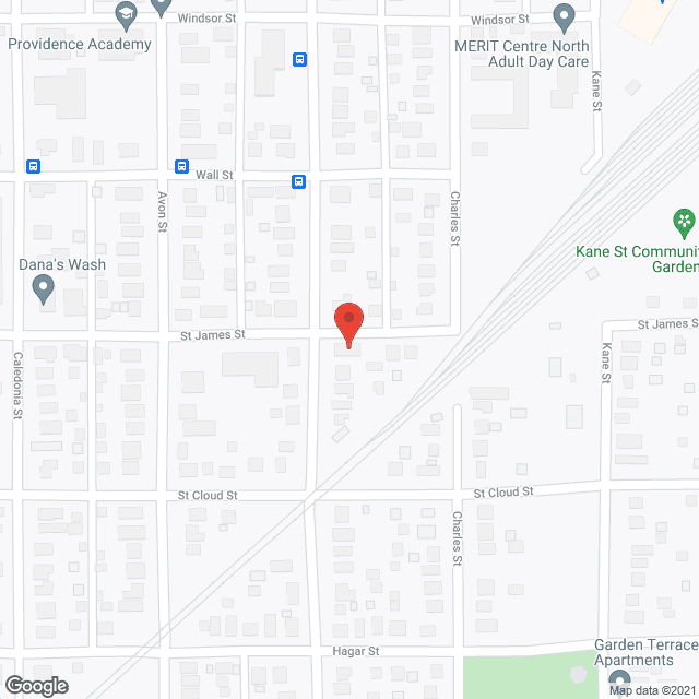 Map of the neighborhood around Sandy's House