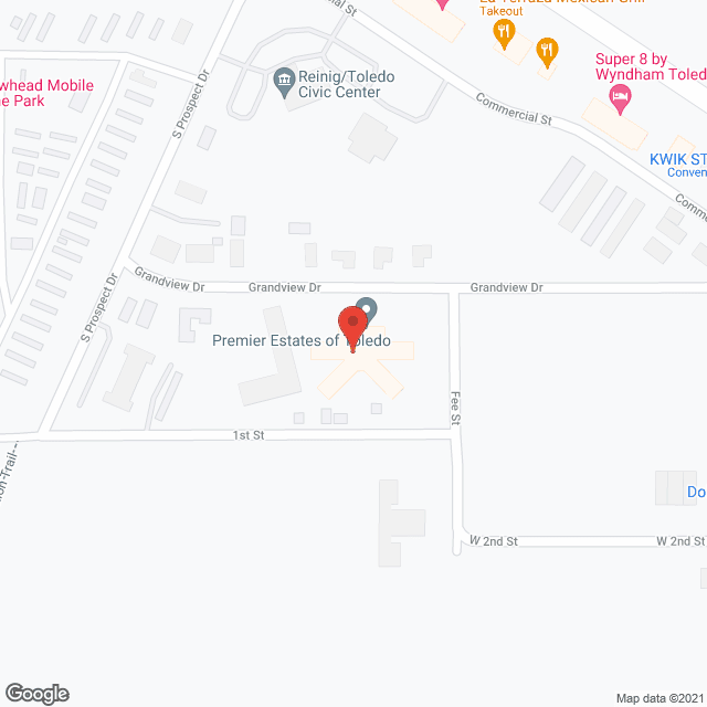 Map of the neighborhood around Grandview Acres At Toledo