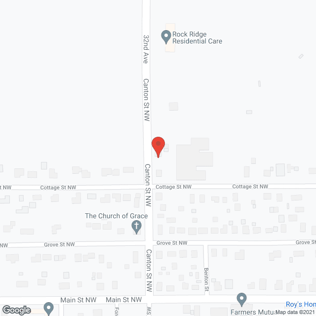 Map of the neighborhood around Rock Ridge Residential Care Center