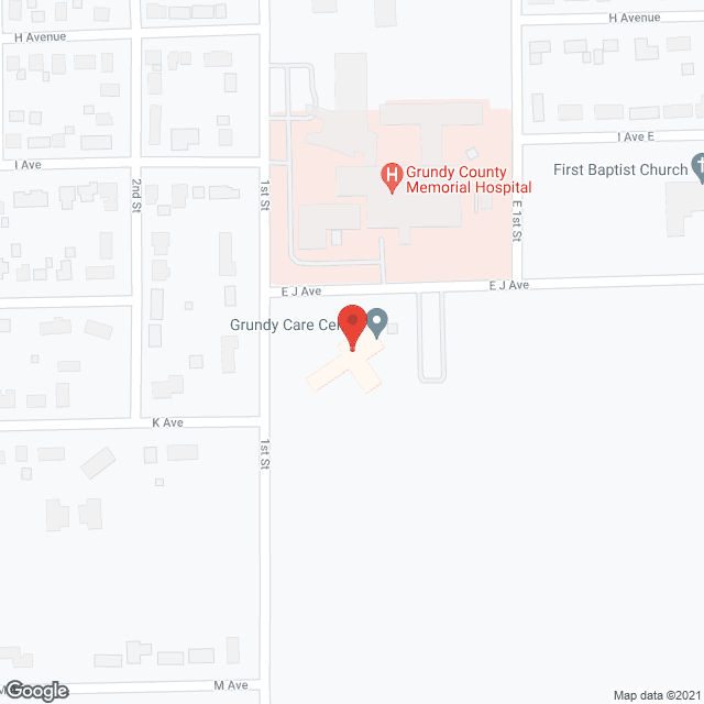 Map of the neighborhood around Grundy Care Ctr