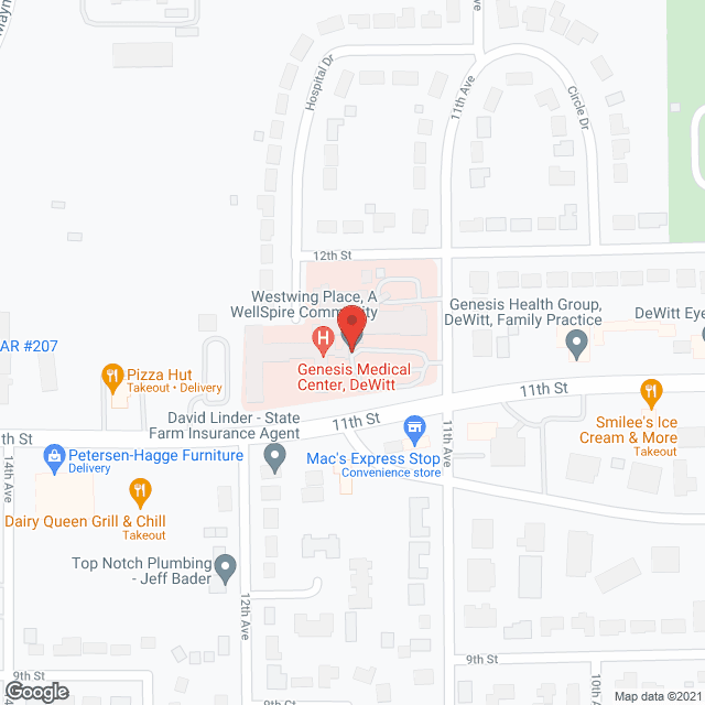 Map of the neighborhood around Westwing Place Nursing Home