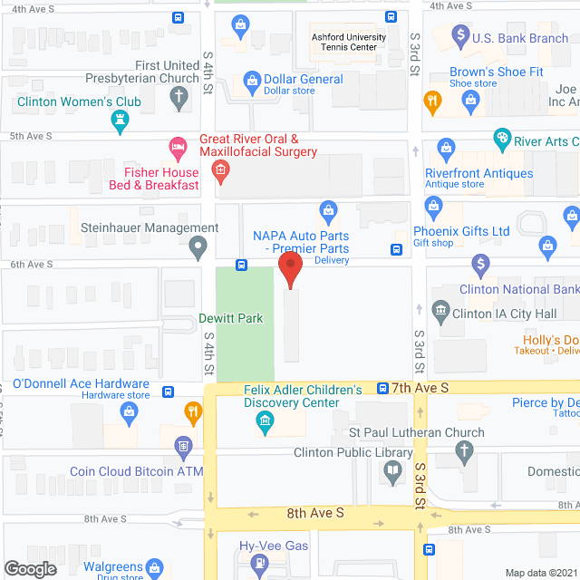 Map of the neighborhood around Clinton Housing Authority