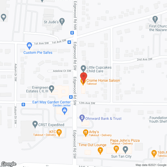 Map of the neighborhood around Evergreen Estates II