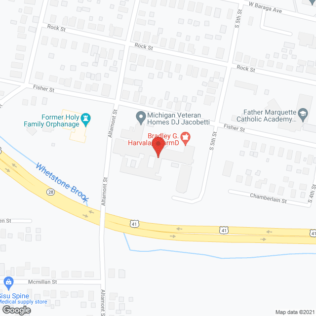 Map of the neighborhood around D J Jacobetti Home For Vets