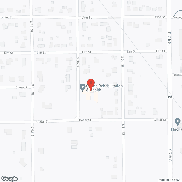 Map of the neighborhood around Osage Rehabilitation and Health