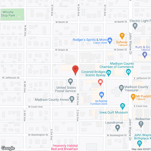 Map of the neighborhood around Winterset Madison Square