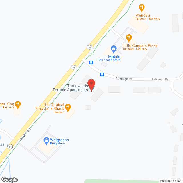 Map of the neighborhood around Trade Winds Terrace Apartments