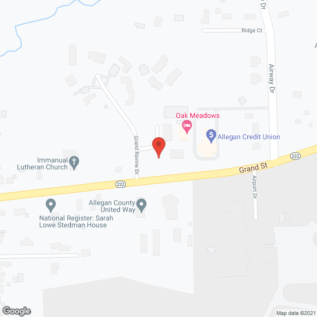 Map of the neighborhood around Grand Ravine Senior Housing