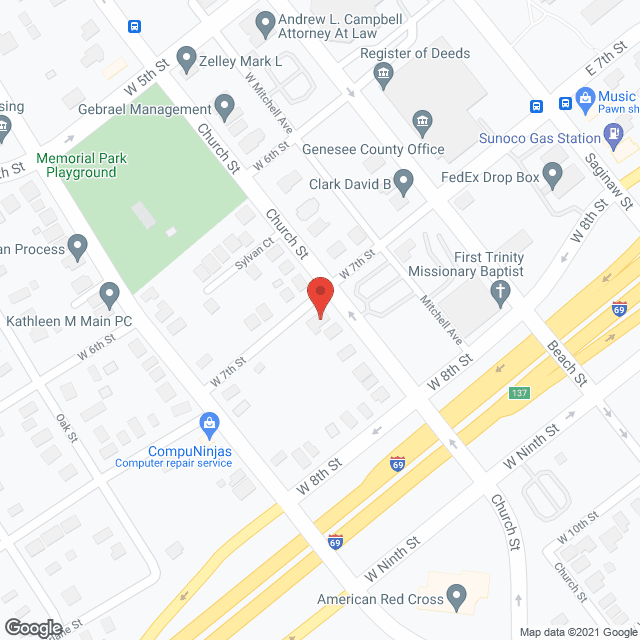 Map of the neighborhood around Bertram's Manor