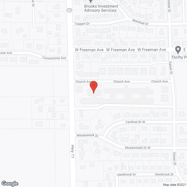 Map of the neighborhood around Church Ave Manor