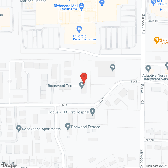Map of the neighborhood around Rosewood Terrace