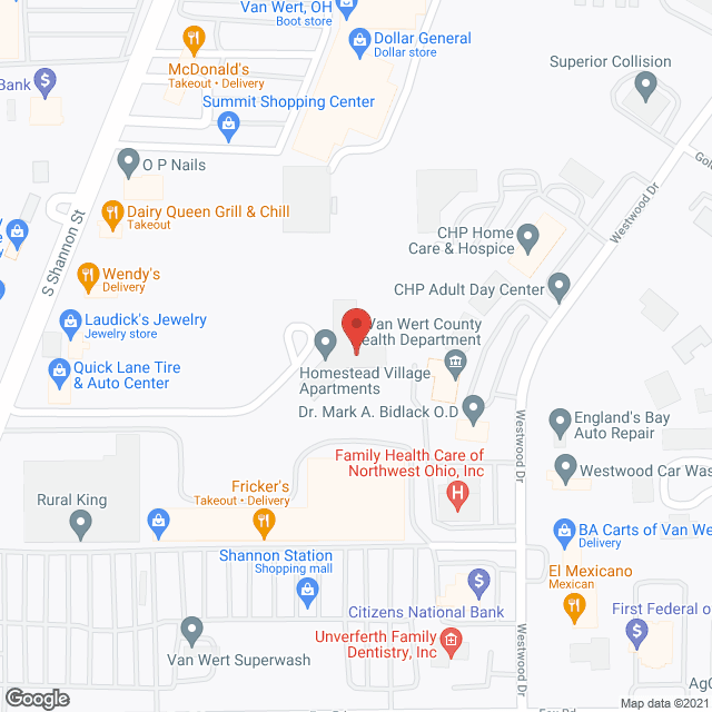 Map of the neighborhood around Homestead Village Apartments