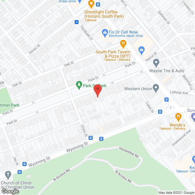 Map of the neighborhood around Oregon Place