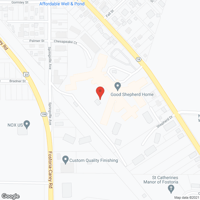 Map of the neighborhood around Good Shepherd Home
