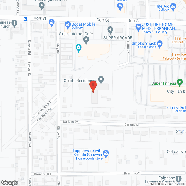 Map of the neighborhood around Oblate
