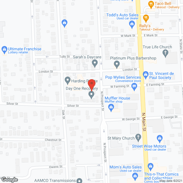 Map of the neighborhood around Hillside Rest Home